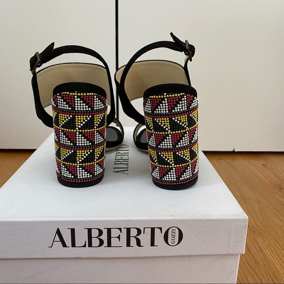 Alberto Gozzi Embellished Block Heel Sandals - Picture 9 of 13